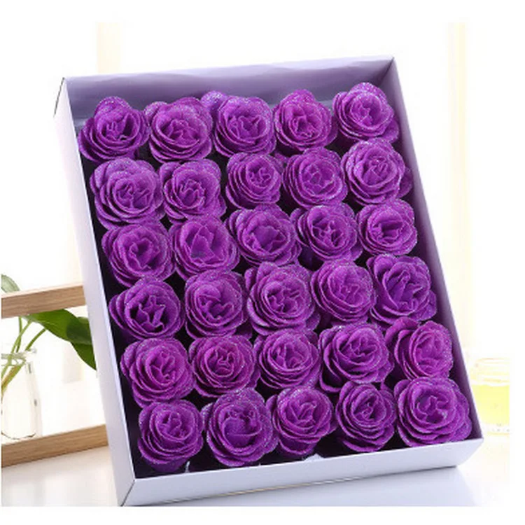 Beautiful Design  30  Pieces Crystal  Rose Flower Soap Flower