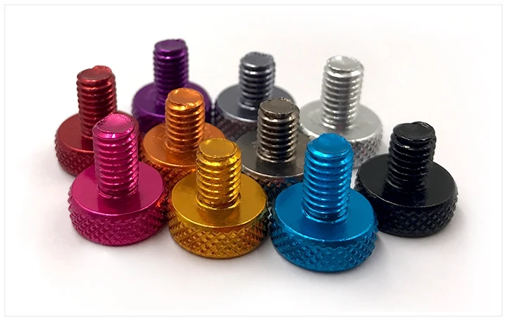 High quality anodized colored aluminum thumb screw with all kinds color