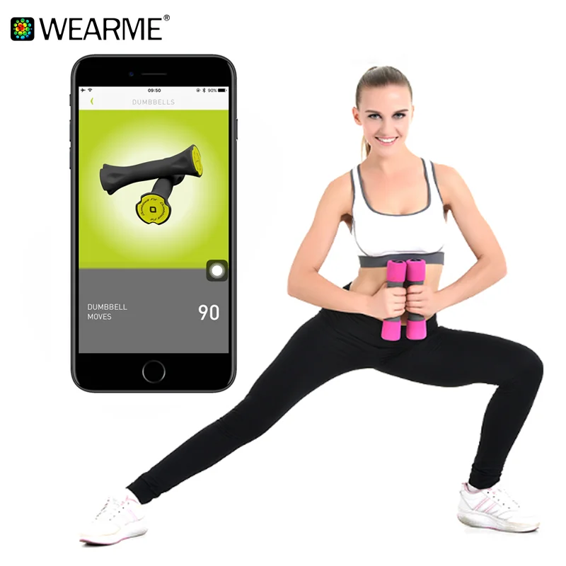 Smart dumbbells with app for manage your workout gym dumbbells