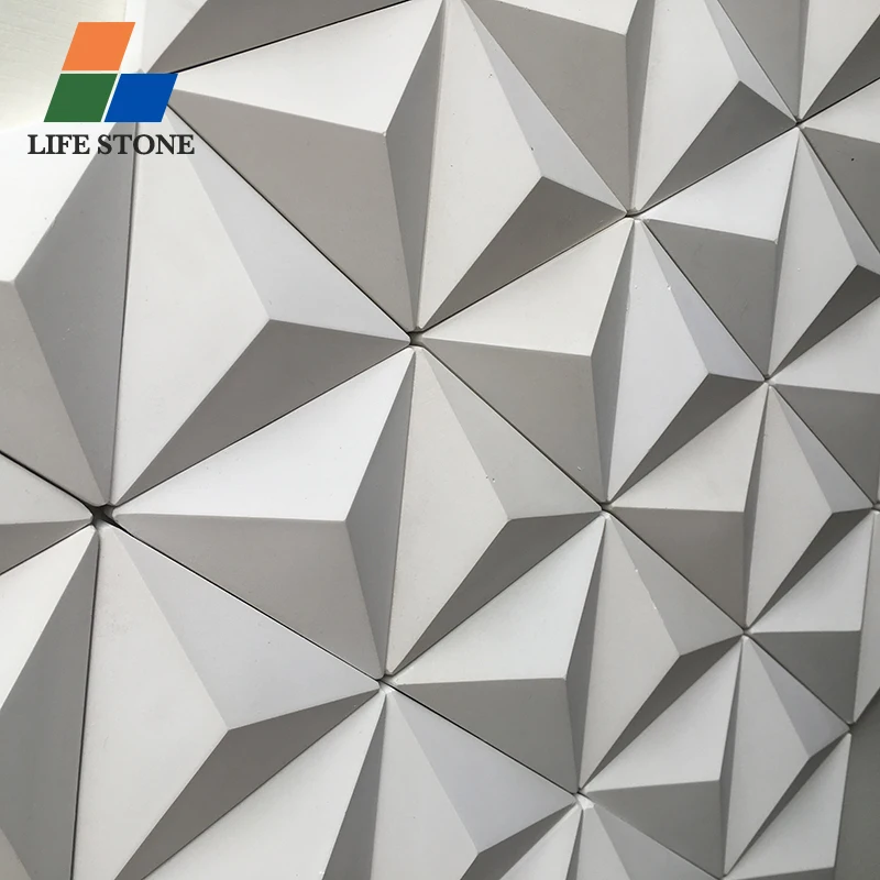 Wholesale white stone 3d wall tiles and 3d wall decor