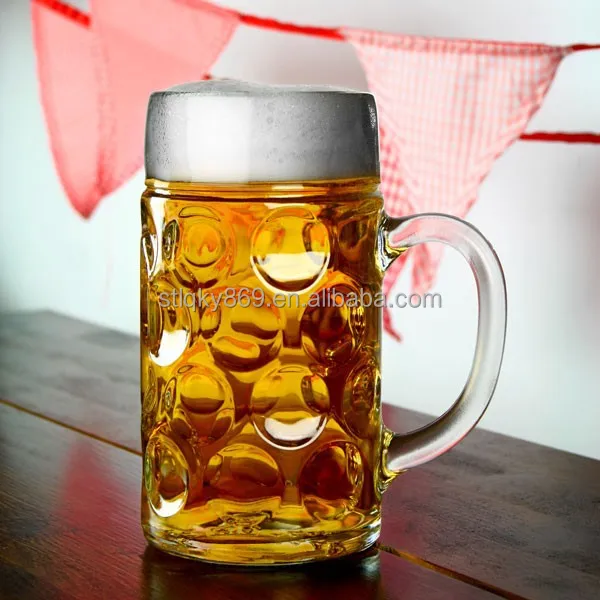 Bubble design drinking bar used 1 liter beer mug glass wholesale