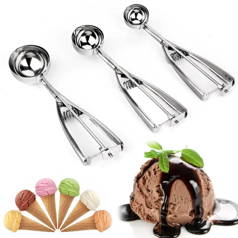 5cm 40CC Spoon 304 Stainless Steel Ice Cream Scoop with Strong Metal handle