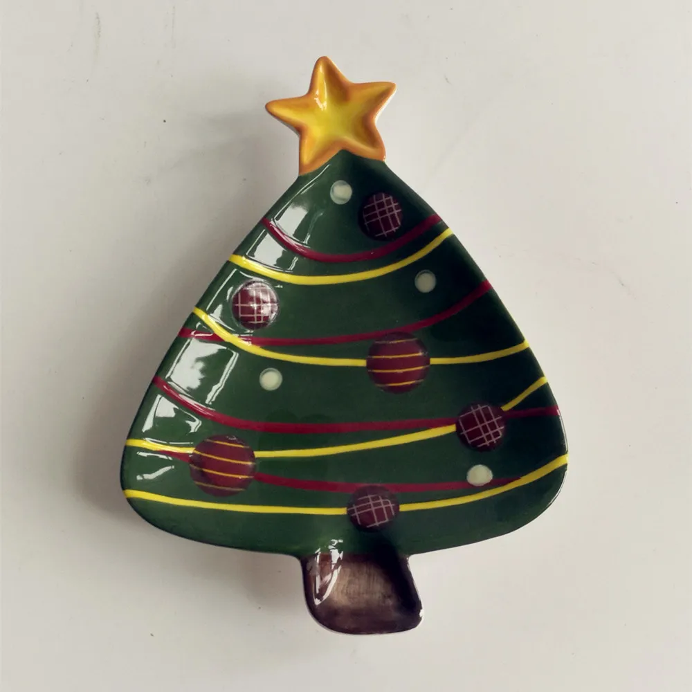 Ceramic Winterfest Collection Festive Assorted Hand-Stamped Holiday Designs Ceramic Dinnerware Set tableware set