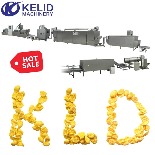 Full Automatic Breakfast Cereals Snack Food Processing Making Machine