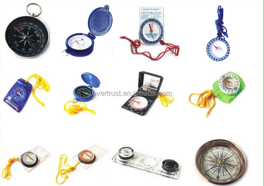 Made in China copper material glow custom metal gold camping compass outdoor