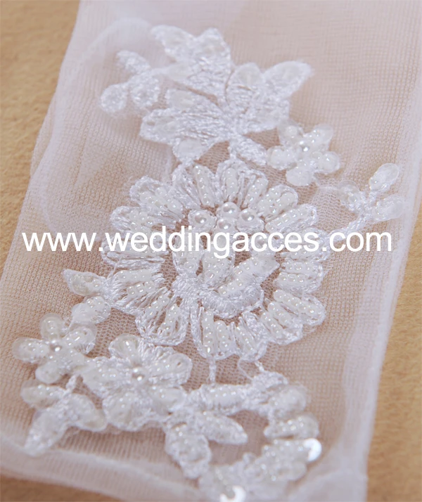 
G6001M2-2 Beautiful Wedding flower girl Glove for Flower Girl/Communion Party Glove 