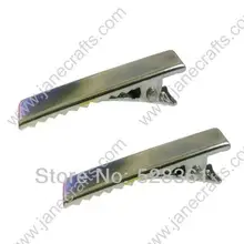Wholesale 100 Pcs 40mm 1 1 2 Inch Rectangular Silver Alligator Boutique Hair Clips Accessories Prong