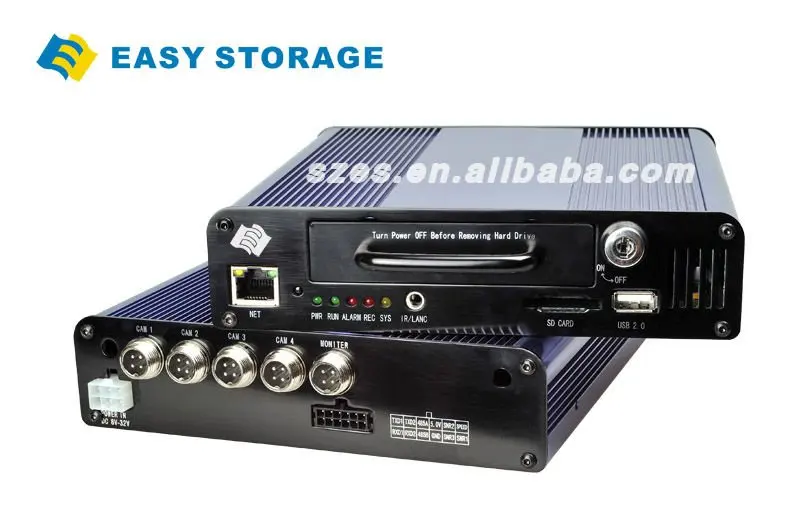 H.264 мобильный видеорегистратор с внешнем GPS-приемником и разрешением 720X576 на каждый канал для автомобиля