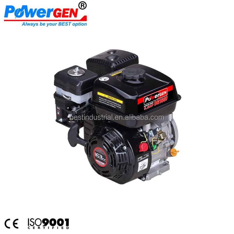 Лучшая цена! POWERGEN 163CC одноцилиндровый бензиновый двигатель с воздушным охлаждением OHV 5.5HP GX160