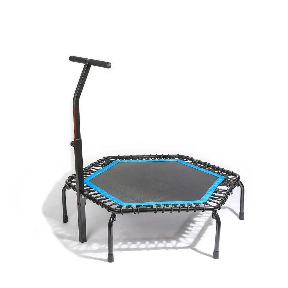 Wholesale  Adult Fitness indoor  folding mini  trampoline  with handle,fitness equipment