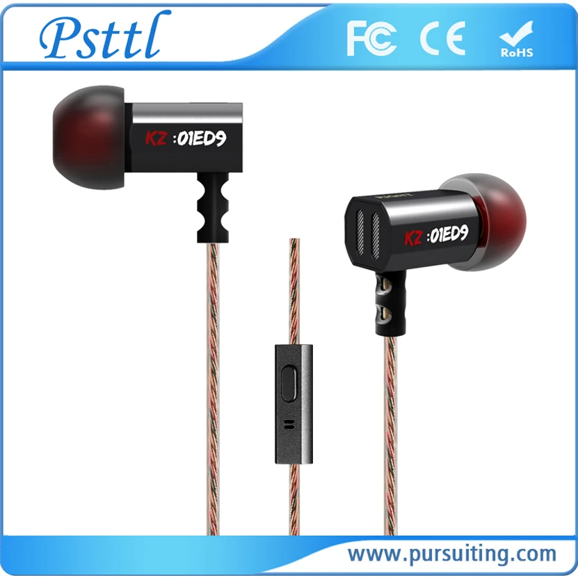 KZ ED9 Super Bowl Tuning Nozzles T Shaped Driver Monitoring In Ear headset HiFi Earphone With Microphone