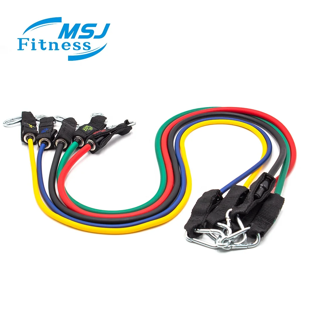 11pcs Fitness Latex Bands Resistance Tube Exercise Workout Bands Set