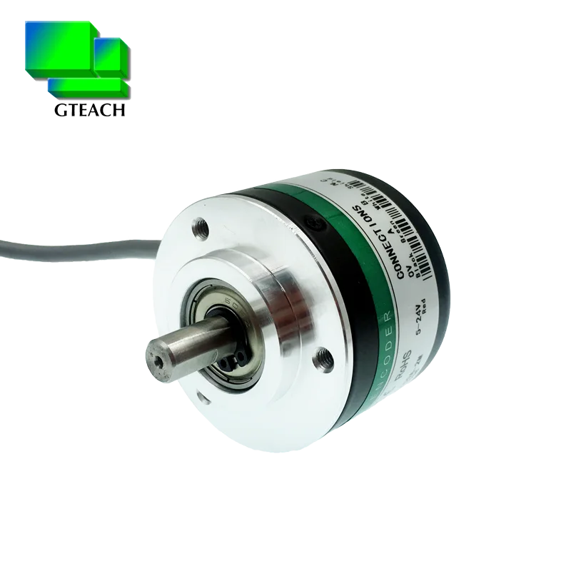 8mm Solid Shaft Optical incremental rotary encoder AB phase optical encoder 5-24VDC 600 pulses