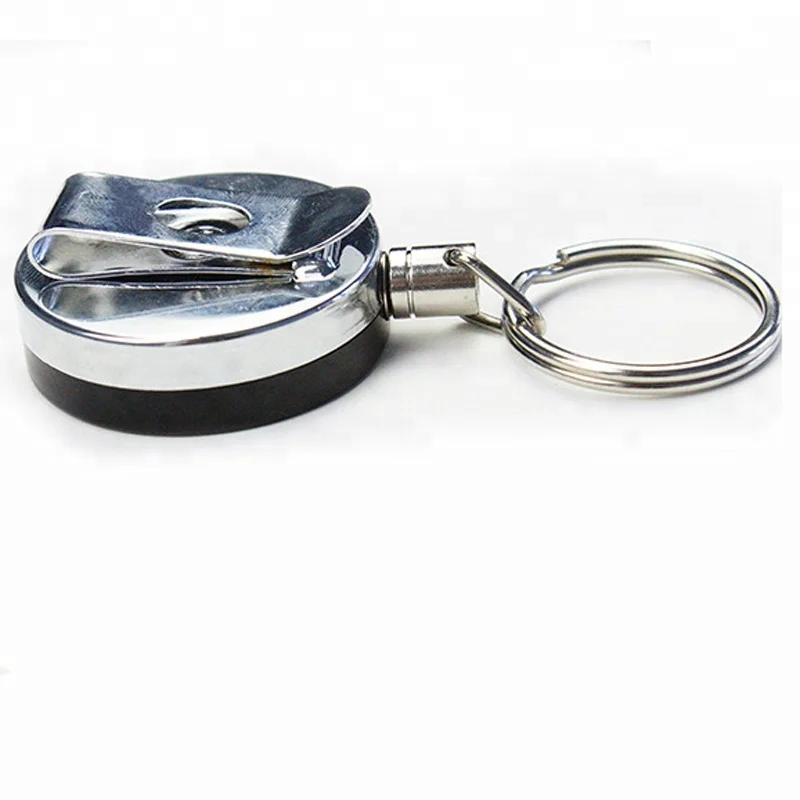 Extra Heavy Duty 4cm Stainless Steel Wire Cable PVC Cable Badge Reel for ID Card Pass Key Name Card Holder with Back Clip