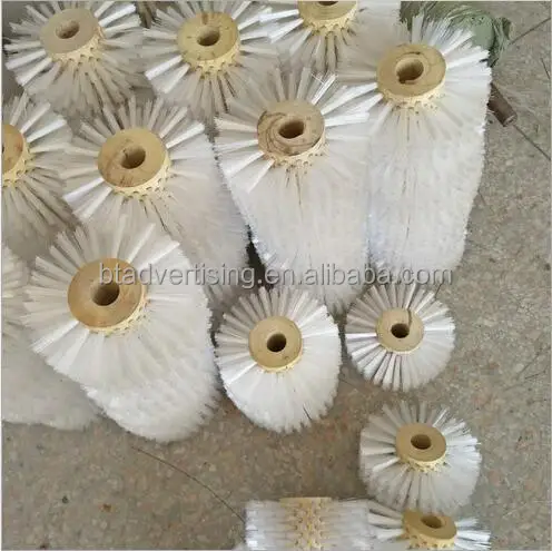 
Mechanical support small brush nylon filament brush wheel high-density cleaning roller brush 