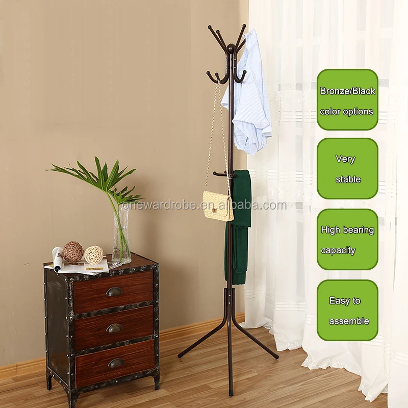  Отдельно стоящая металлическая вешалка для пальто сумок кошельков шарфов шляп 12 крючков