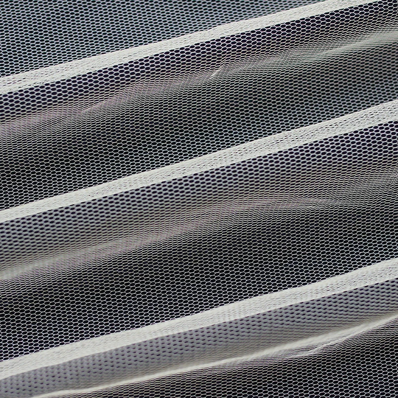 MTO 100% Mosquito Net Tulle Mesh Fabric Roll for Kid Wedding Dress Transparent Polyester Tent Tricot Dyeing Solid Fabric Knitted