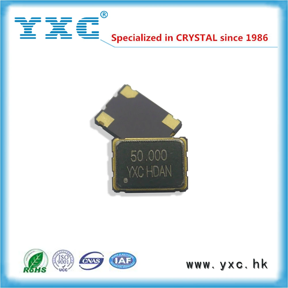 50 МГц 50.000 3.3 В 7050 4-SMD активным кварцевый генератор CMOS TTL ОТ-40C до + 85C