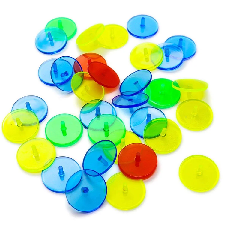 Transparent Round Plastic Pink Golf Ball Marker