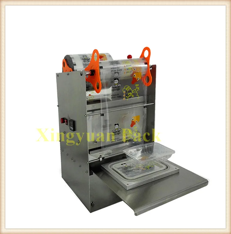 Table top Manual bento lunch box sealing machine/compartment tray sealer machine