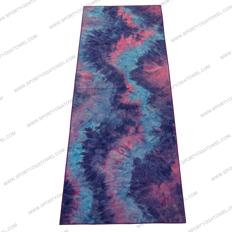 
Latest fashion suede tie dye non slip yoga mat for hot yoga equipment 