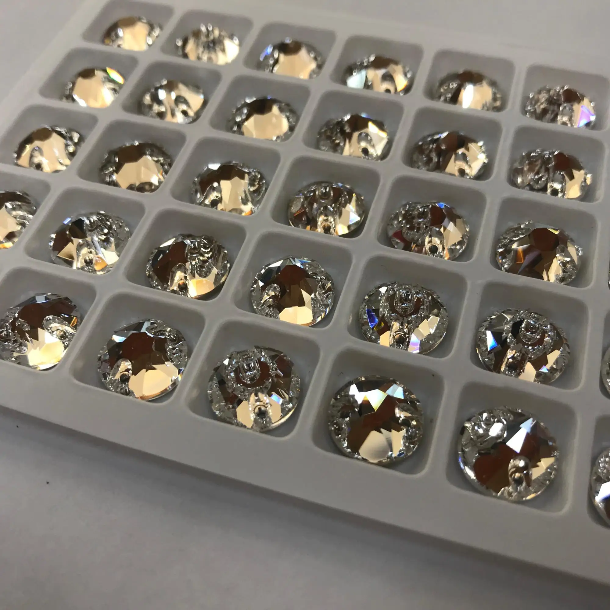 sew on crystal glass beads for wedding dress ,flat back sewing beads