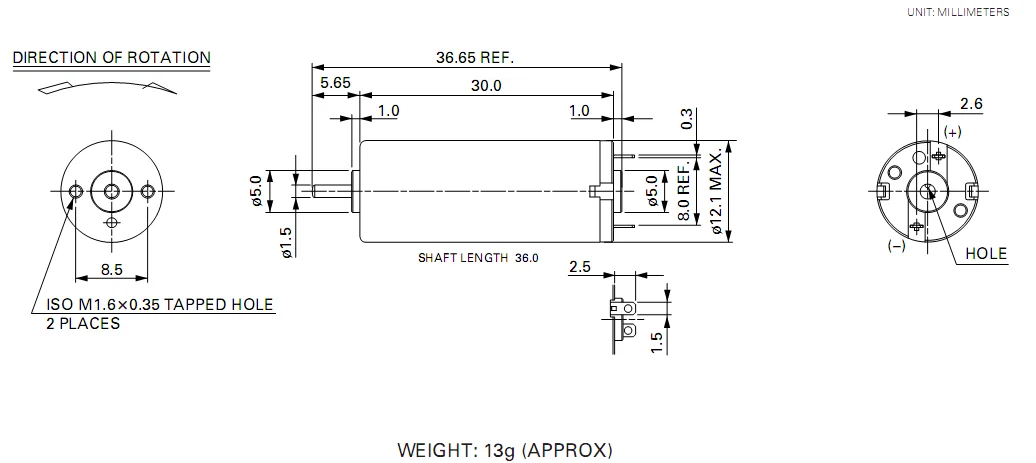  Миниатюрный двигатель постоянного тока N60 для камеры новая модель