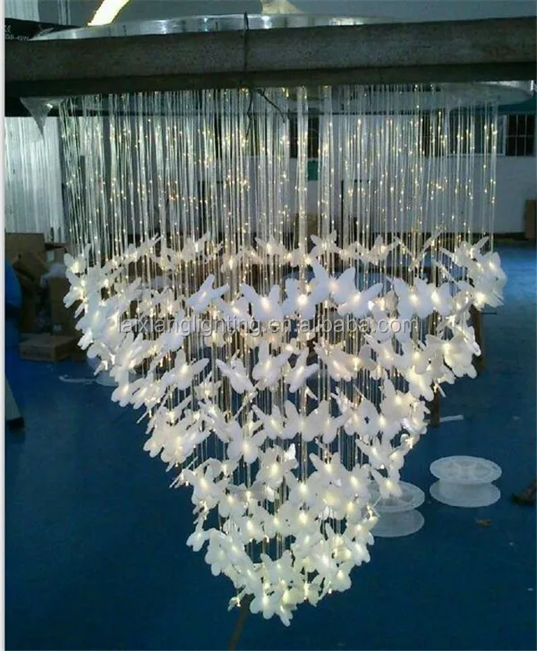 Classical Pendant Light Glass Chandelier Lighting unique wedding butterfly decoration light
