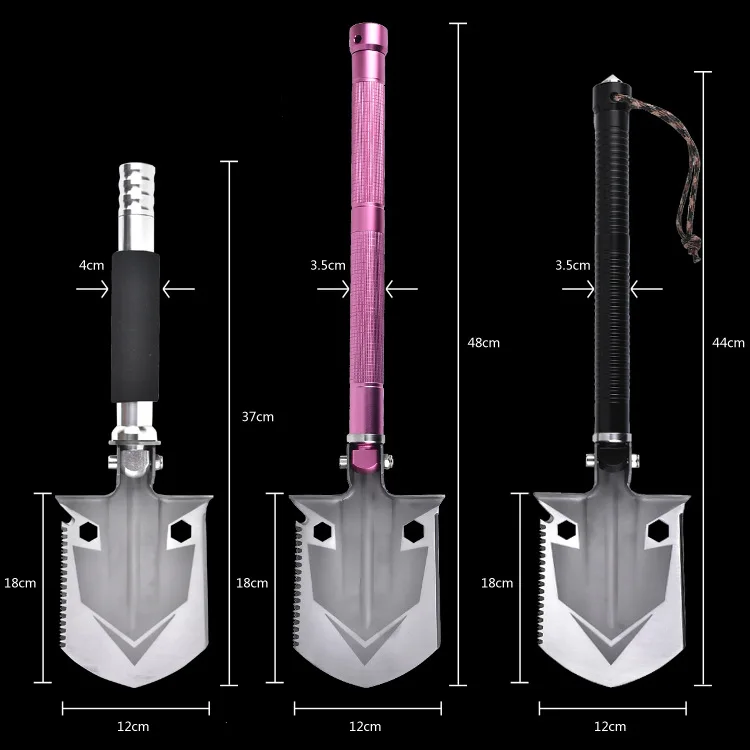 Wholesale Small Stainless Steel Spade Multifunction Outdoor Camping Metal Folding Shovel