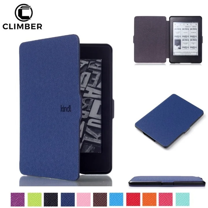 Сна авто функция Ultra Slim PU кожа планшет чехол для Amazon Kindle Paperwhite 1 2 3 6 дюймов оболочка откидная крышка случаях
