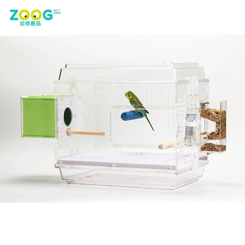Wholesale decorative Transparent acrylic parrot bird cage pet cages