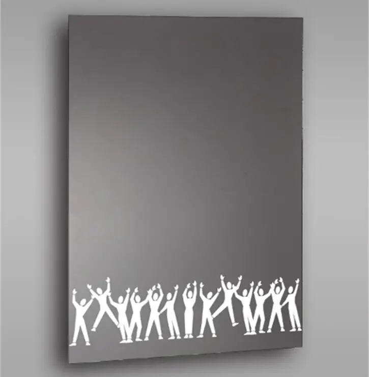 Entop  bathroom with antifogger Led backlit mirror Rectangle illuminated mirror with magnifier Convenient mirror for shaving