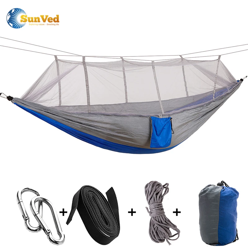 New Double Camping Indoor Travel Hammock With Mosquito Net
