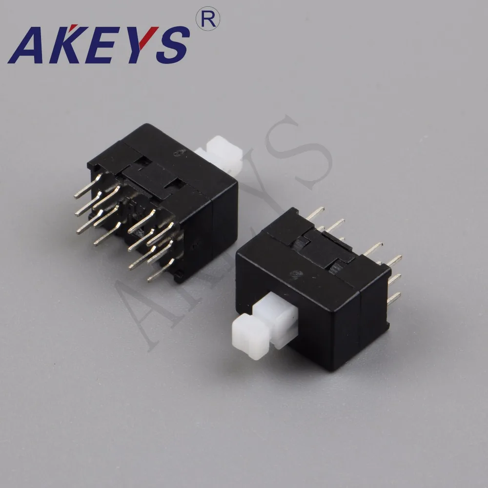  KFT-8.5 * 13 самоблокирующийся кнопочный переключатель 8 5*13 DIP 12 булавки с фиксацией и