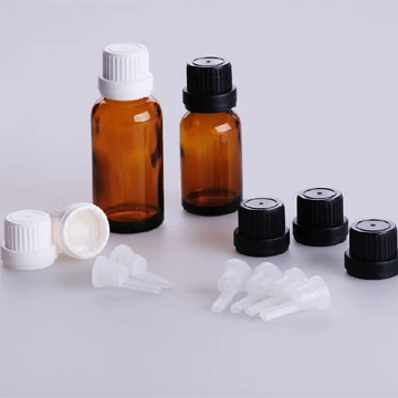 5ml amber essential oil dropper bottle