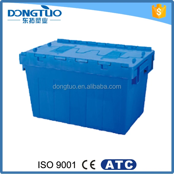 Nestable Storage Containers Plastic Fruit tote Food Transport box with lid for lock