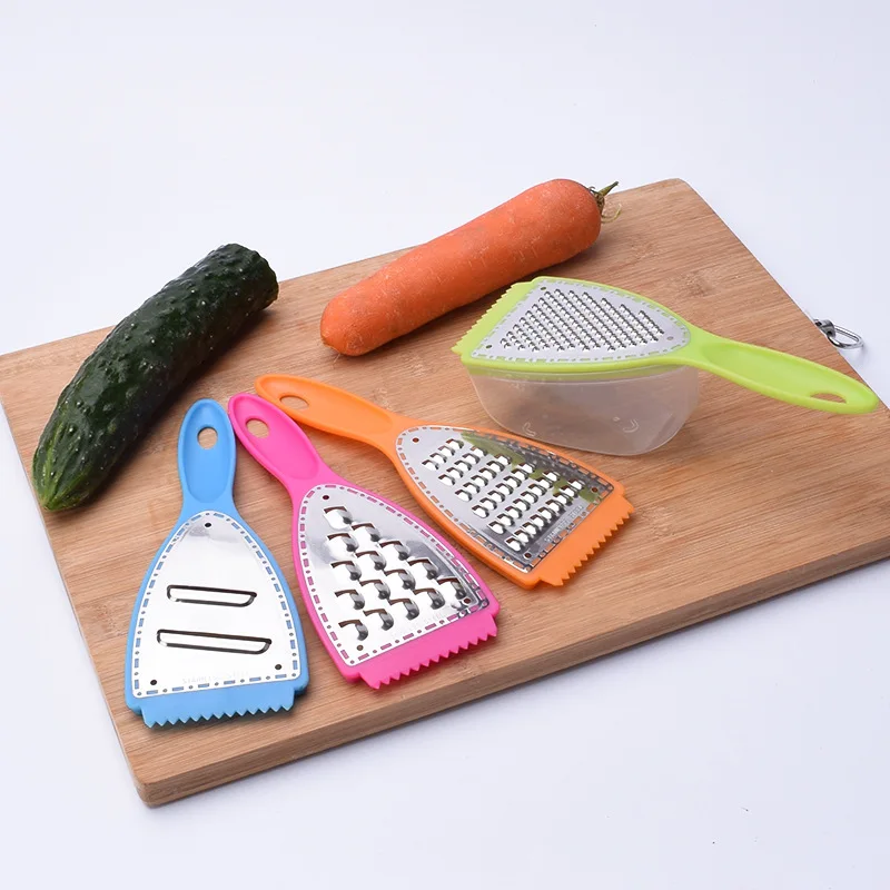 7088  Kitchen Tool Knife Multifunctional Melon Planer 430 Stainless Steel Handle Combination Planer Graters