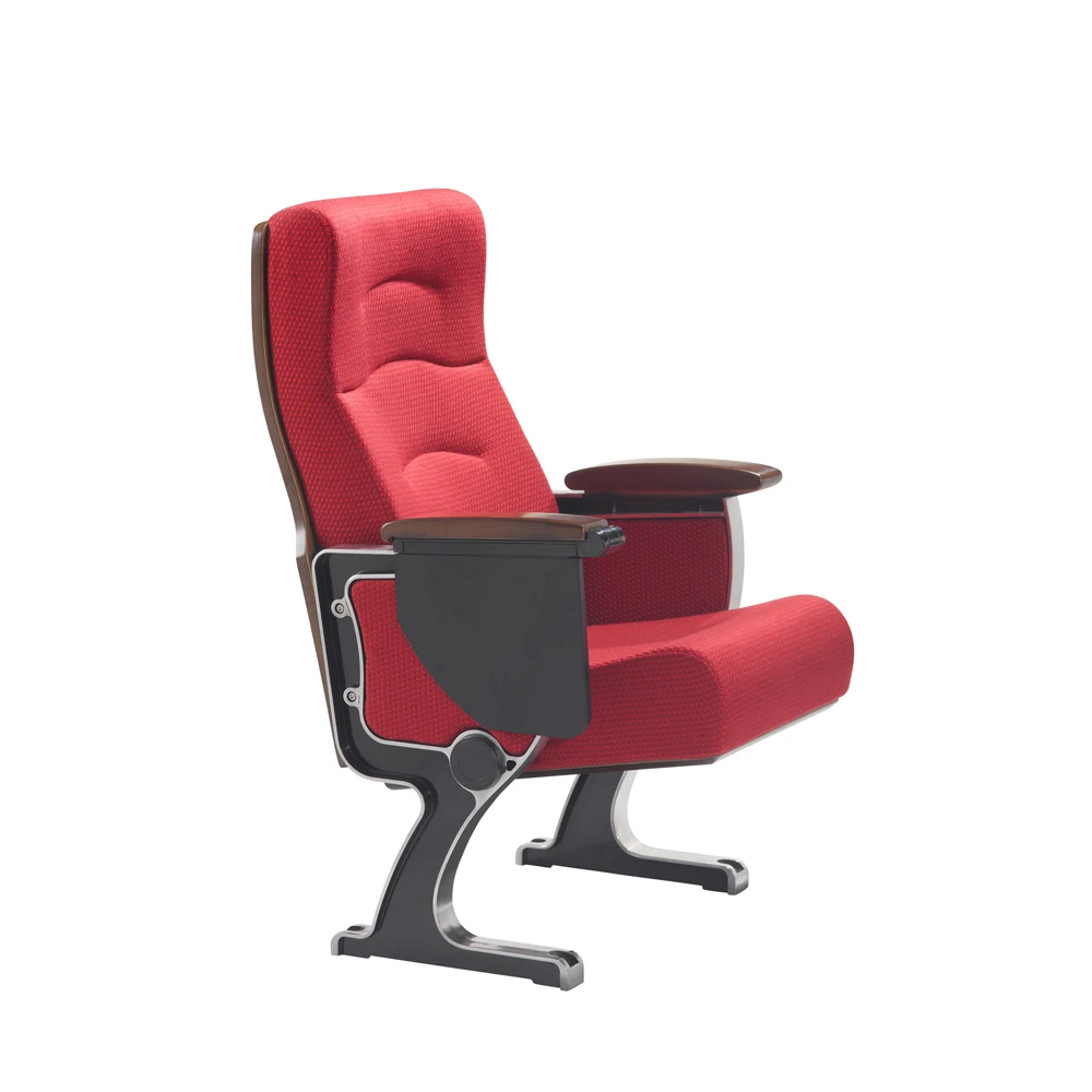 University lecture hall folding auditorium chair with writing desk