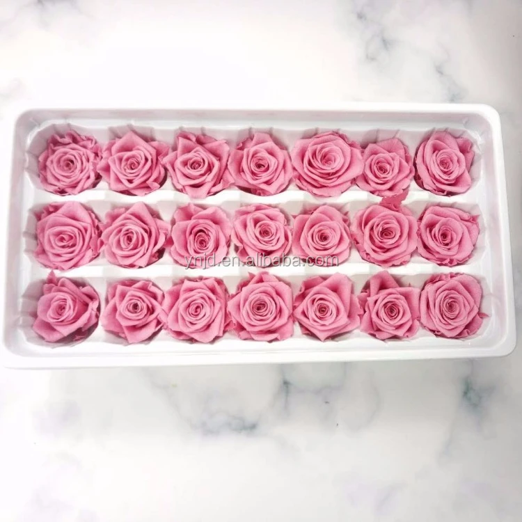 
Wholesale bulk natural Flowers preserved Rose Head for Wedding Decoration 2-3cm Rose Head 24 pcs/box 