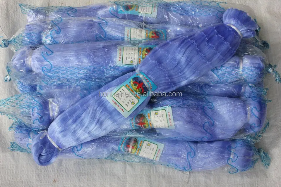 Nylon Monofilament fishing Net with blue color length 180 meters 0.12MM  75  MD 50  MD