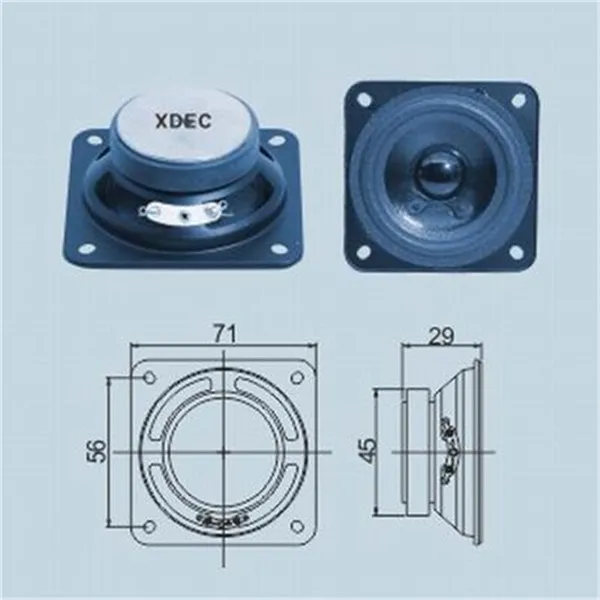 Good Quality Neodymium full range 70mm 2.5 inch 4 ohm 10 watt speaker