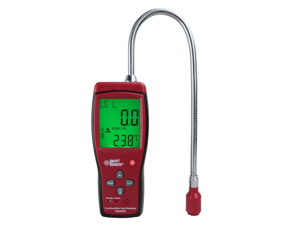 Automotive Gas Analyzer Combustible Gas Detector Gas Leakage Location Determine leak Tester with Sound & Light Alarm Li-battery