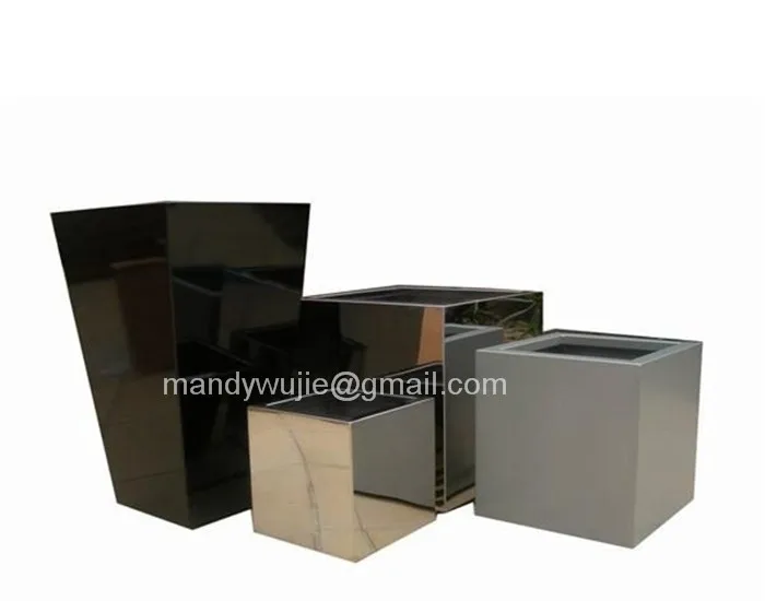 Large Mirror Finish Stainless Steel Planter Box (60552058657)