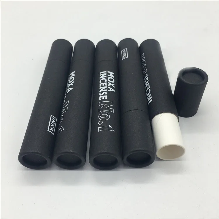 
Custom round cylinder matte black paper tube for pen 