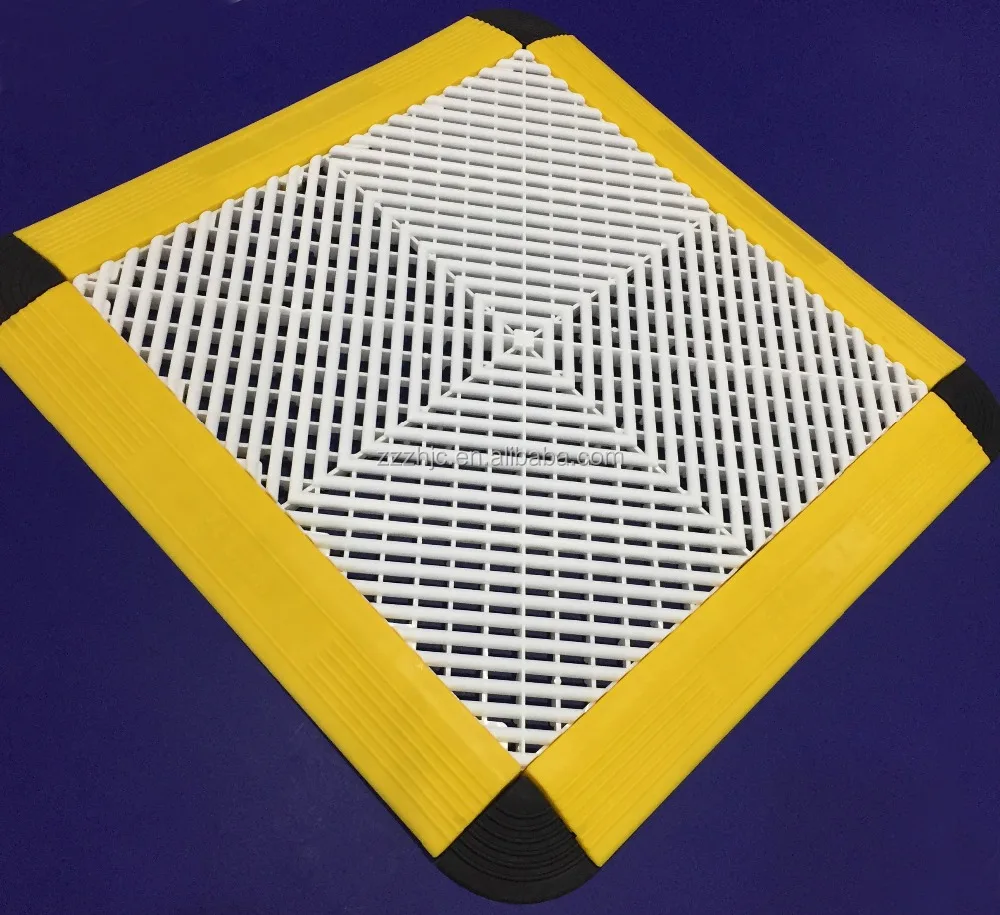
400*400*18mm anti slip pp interlocking garage floor tiles/removable plastic interlocking floor mats for car wash 