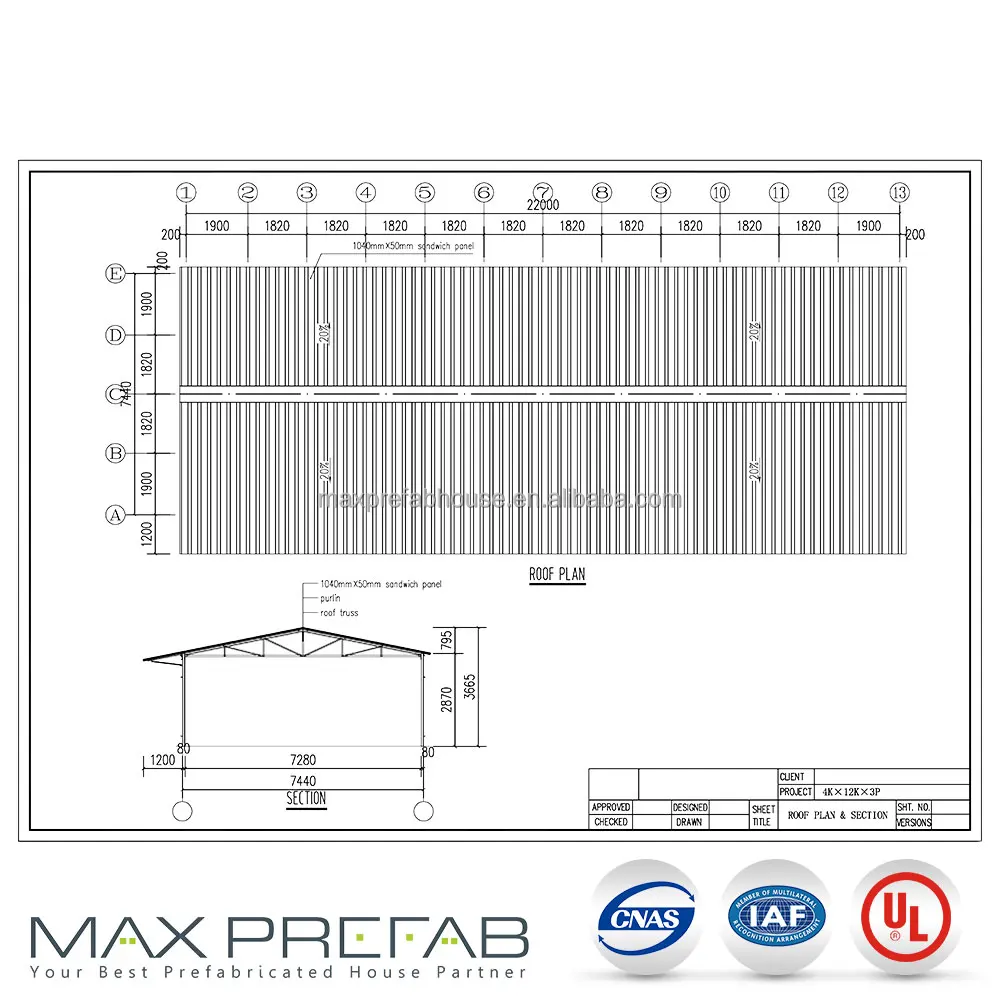 K Modular Prefabricated Model House Building