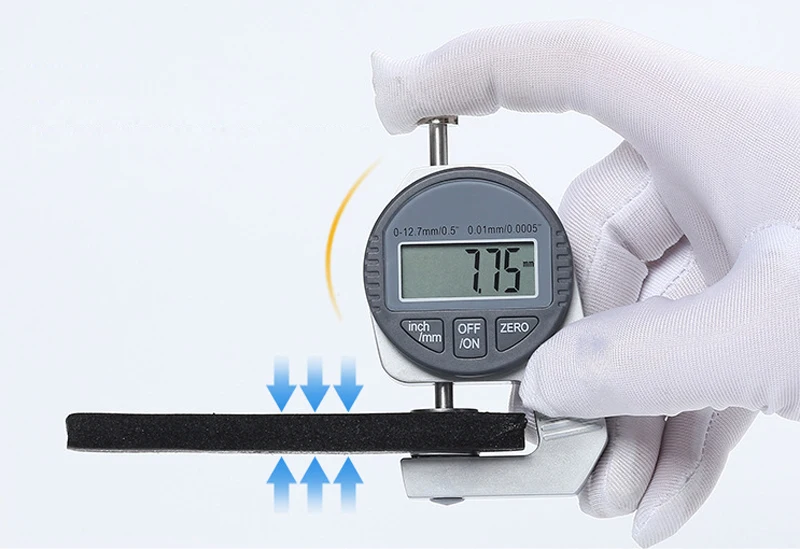 Hot sale depth digital display paint coating rubber leather paper thickness gauge meter with LCD display