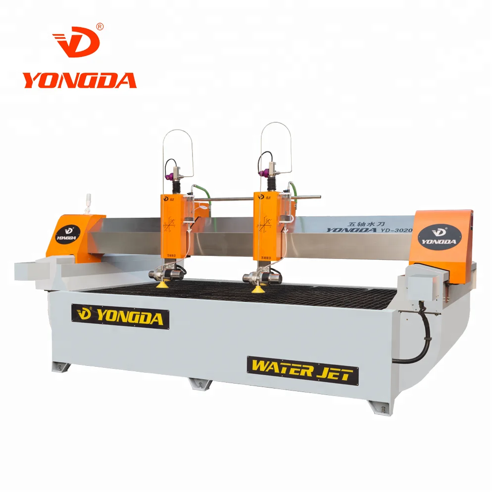 YD-3020 AB 5 Axis waterjet glass cutting machine automatic processing