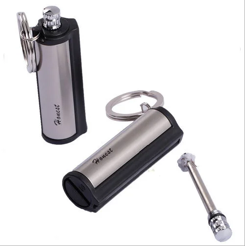 Camping Survival Flint Match Fire Starter Circular type Stainless Steel waterproof Strike
