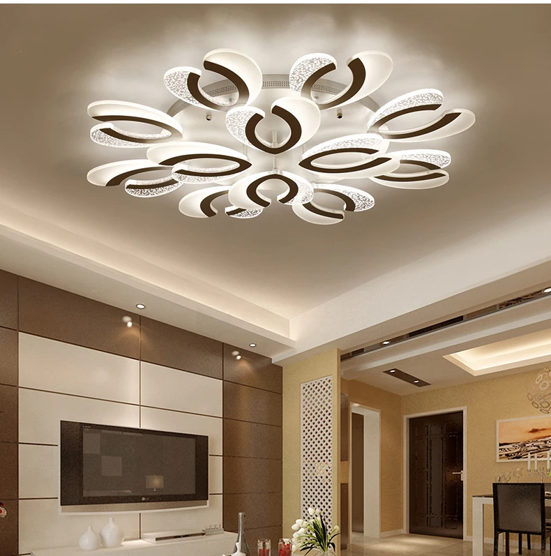 V Shape Transparent Color Acrylic Modern LED Lights With Remote Control